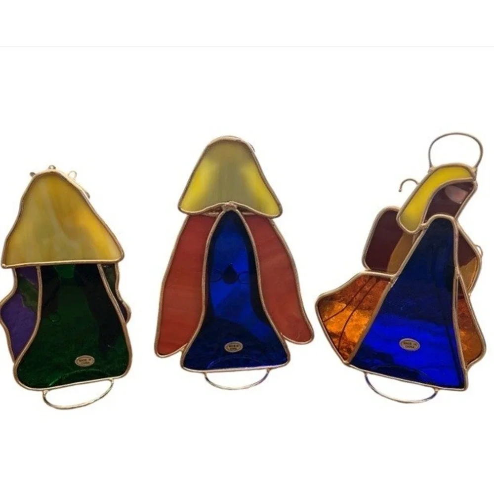 Stained Glass Nativity Wise Men Suncatchers Set of‎ 3 Christmas Ornaments 6